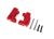 Caster-Blocks HD l/r red for TRX9182