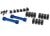 Wishbone houder aluminium blauw met inzetstukken v/h