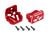 Engine mount v/h aluminum red