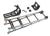 Wheelie bar zwart-chroom gemonteerd met houder