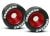 Wheelie bar velgen 6061-T6 aluminium rood (2) incl. schroeven