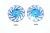 ALUMINUM +2MM HEX WITH BRAKE DISK WITH SILVER LINING-4PC SET