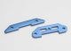 Ophangbeugel aluminium blauw voorzijde