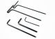 Inbussleutel (1,5/2/2,5/3 mm en 2,5 mm kogel)
