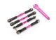 L/R draadstangenset aluminium roze v69 & h82mm