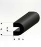 Rubb SQ Round Bumb profile10x9x4mm l=2m