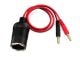 Adapterkabel sigarettenaansteker/4mm stekker 12V