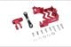 ALU SERVO MOUNT +STAINLESS STEEL TROD+25T ALU SRVHRN -16PCS GPM TRX XMAXX 8S 6S RED