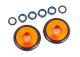 Compleet wiel Wheelie bar 6061-T6 aluminium oranje (2)