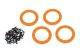 TRX8169A, Beadlock Ringen Oranje (1,9') Alu (4) + Schroeven