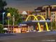 H0 McDonald`s fast food restaurant met McCafé