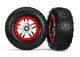 SCT banden op 2.2/3.0 velgen chroom/rood 14mm (2)