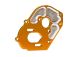 Motorplaat 6061-T6 aluminium oranje 4mm