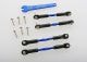 L/R draadstangenset aluminium blauw v69 & h82mm