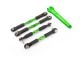 L/R draadstangenset aluminium groen v69 & h82mm