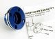 Carterplaat aluminium blauw