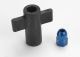 Antenne klemmoer blauw