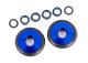 Compleet wiel Wheelie bar 6061-T6 aluminium blauw (2)