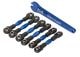 L/R toespoor- en camberstangenset aluminium blauw (6)