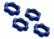 Felgen-Mutter, Splined, 17mm, Serrated (blau-eloxiert) (4)