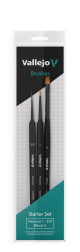 Starter Set I (Round No.1 & 3/0 Triangular Handle, Flat No.4 )