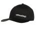 Flex Cap zwart/logo wit, ronde klep L/XL