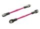 L/R draadstangen aluminium roze 59mm met kogelhulzen (2)