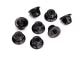 5mm Stop-Mutter mit Flansch (Stahl, schwarz verzahnt) (8)