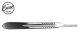 Scalpel Handle - Thick Stainless Steel Handle